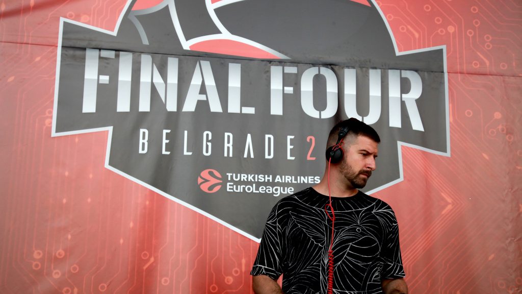 DJ performance at Euroleague Final Four at Stark Arena in Belgrade