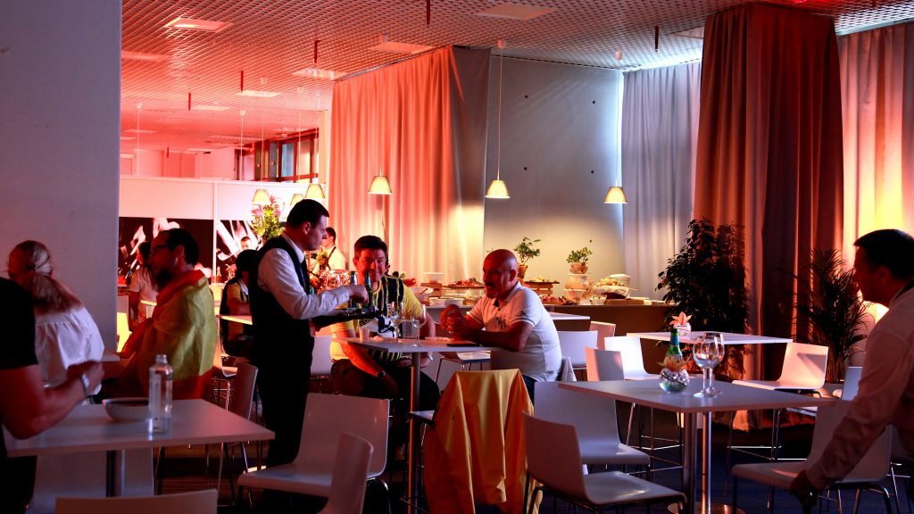 Dedicated waiter service in the Platinum lounge during Euroleague Final Four in Belgrade