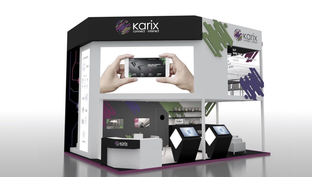3D render of Karix booth for MWC 2019