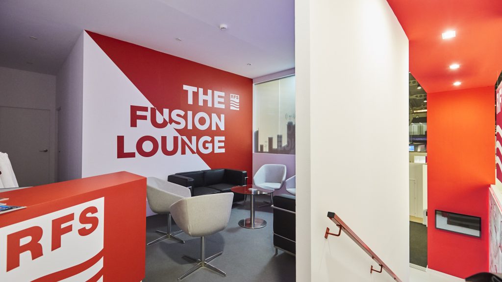 RFS booth at MWC 2019 - the fusion lounge