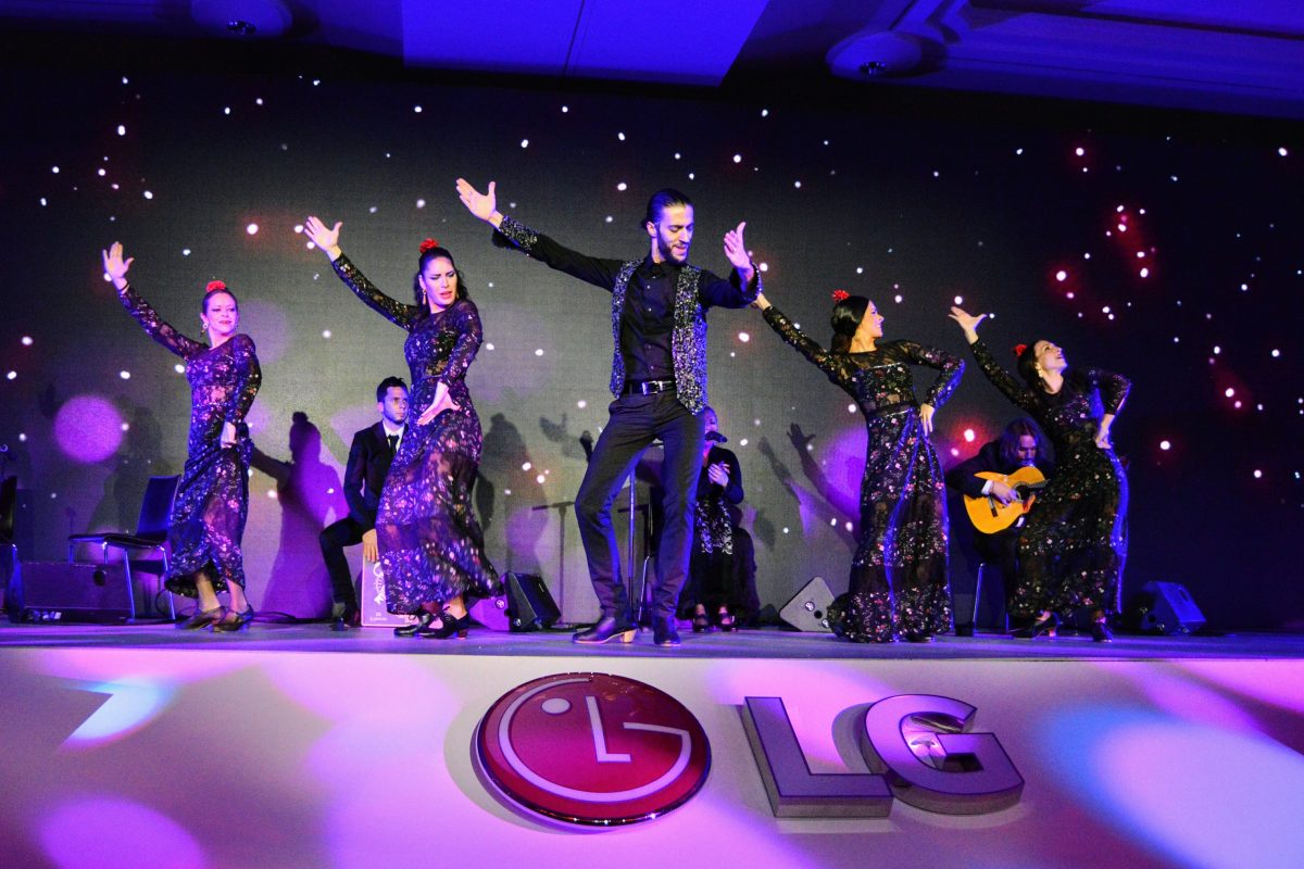 Stage dance performance at LG corporate party in Barcelona